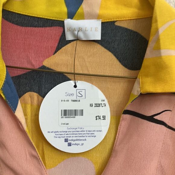 - 💛❤️INDIGO KARLIE TOP BRAND NEW WITH TAGS A BEAUTIFUL COLOR DESIGN. Size… - Picture 2 of 5